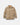 Beige waterproof jacket with button closure, laid flat on a white background.