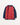 Navy jacket fully open to show its red quilted interior lining with a small inner zip pocket.