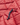 Close-up of the red quilted lining showing an inner zip pocket with a navy and white cord puller.