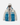 Front view of sailing shell jacket with hood, partially unzipped to show inner lining and pocket details.