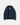 Navy jacket shown open, revealing soft fleece lining in deep blue with red trim near the collar.