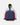 Front view of a Henri-Lloyd sailing jacket in navy, white, and red, with a high collar and fluorescent yellow hood.