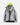 Grey sailing jacket unzipped to show mesh lining, navy panels, and high-visibility yellow hood for marine safety.