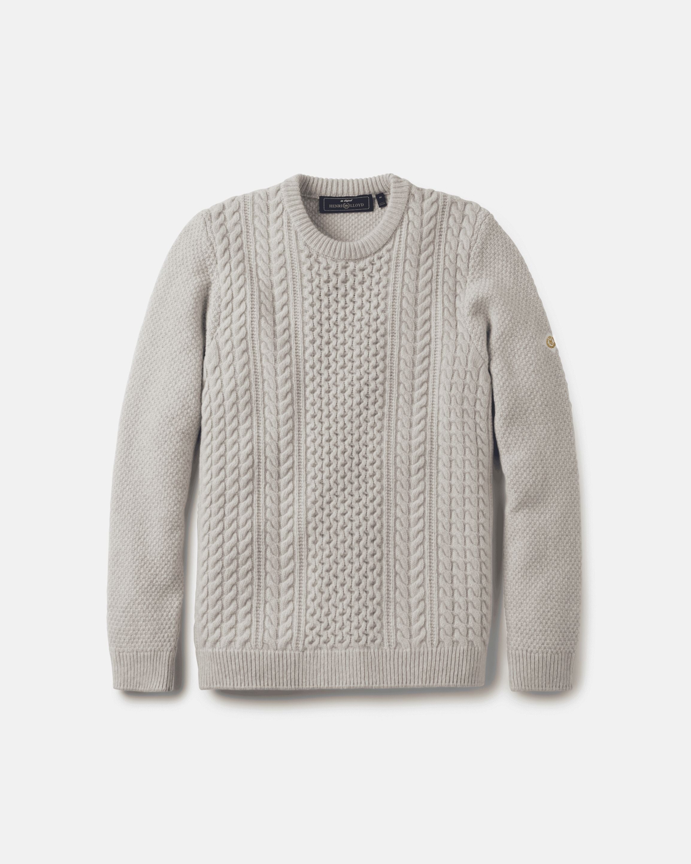 Abersoch Cable Knit Jumper Off White Henri-Lloyd