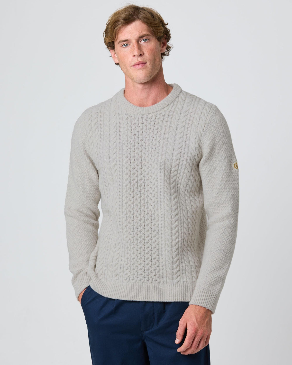 Abersoch Cable Knit Jumper - Off White – Henri-Lloyd